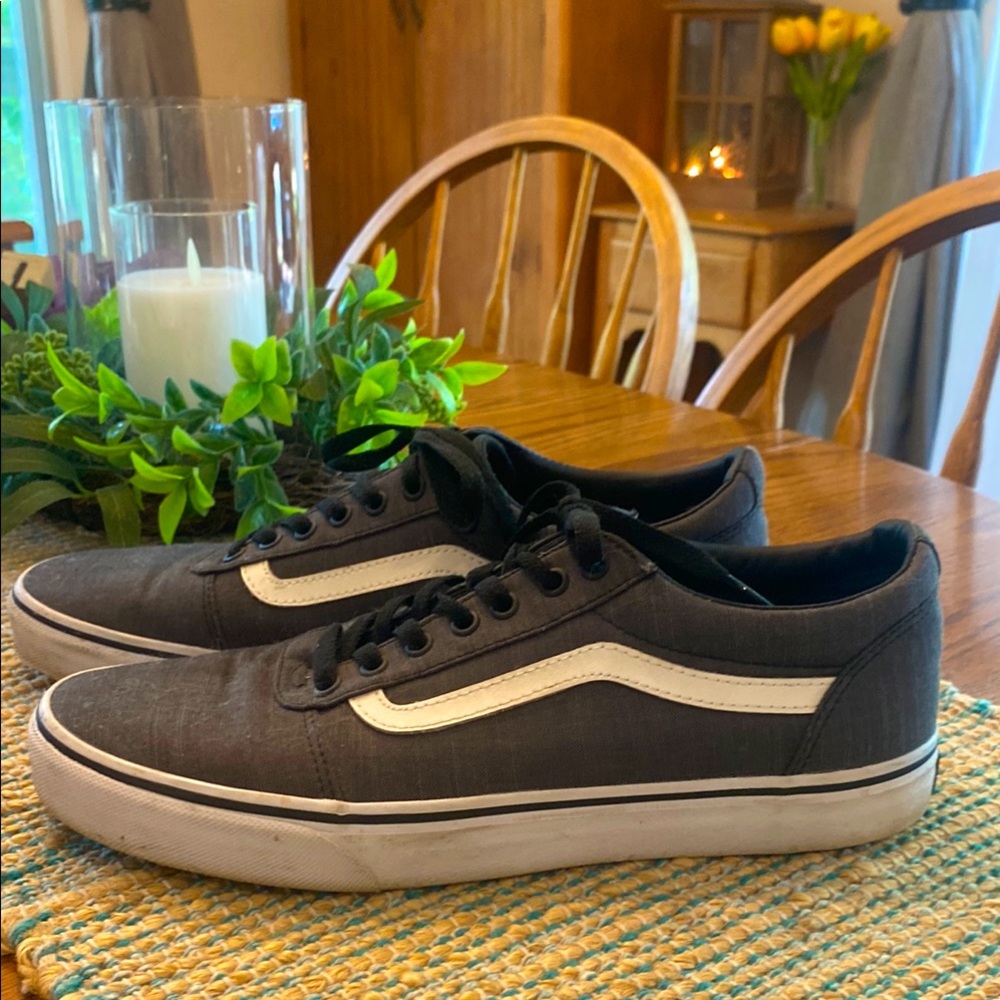 Vans Men's Charcoal and White Sneakers sz 11